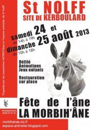 Morbi'âne, fête de l'âne. Du 24 au 25 août 2013 à Saint Nolff. Morbihan. 